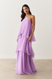 Vestido de Festa Longo em Camadas - Barcelona Lilás