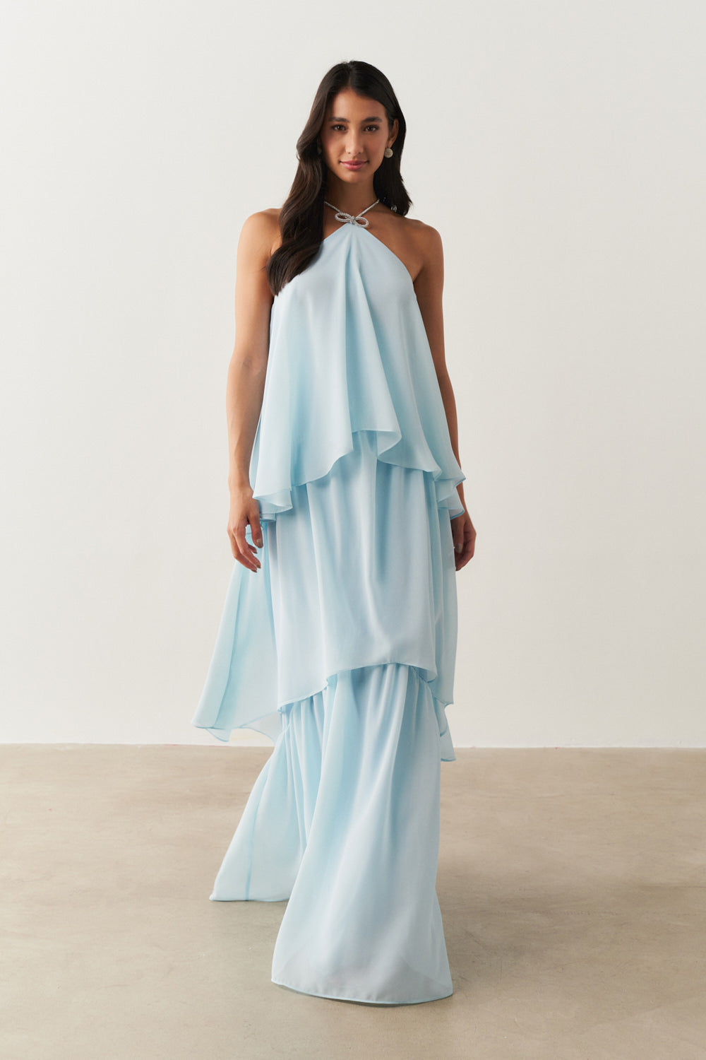 Vestido de Festa Longo em Camadas - Barcelona Serenity