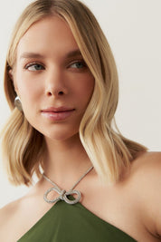 Vestido de Festa Longo em Camadas - Barcelona Verde Oliva