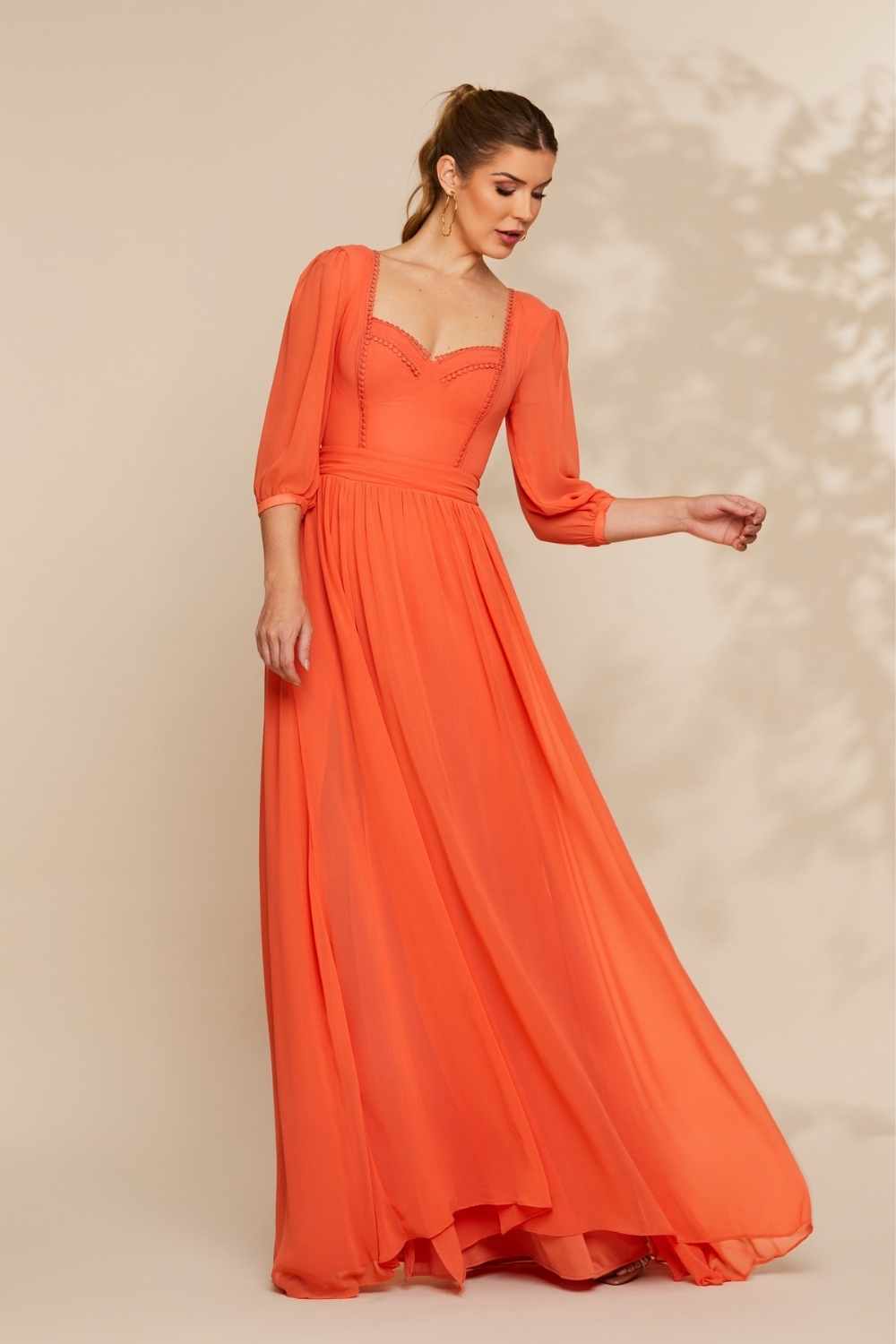 Vestido de Festa Longo -  Daiane Coral