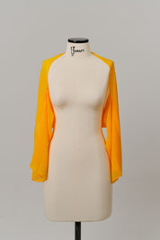 Echarpe Casaco Amarelo Manga